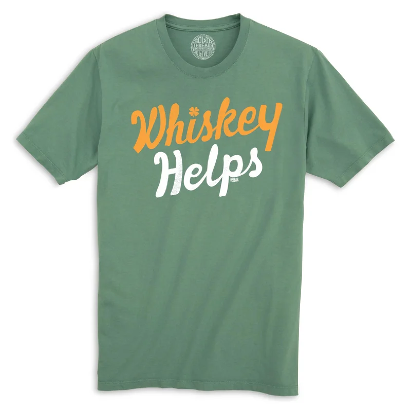 Men's durable wear t-shirt-Irish Whiskey Helps Organic Cotton T-shirt