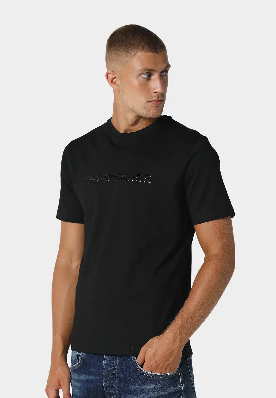 Men's organic jersey t-shirt-Ockleton Black T-Shirt