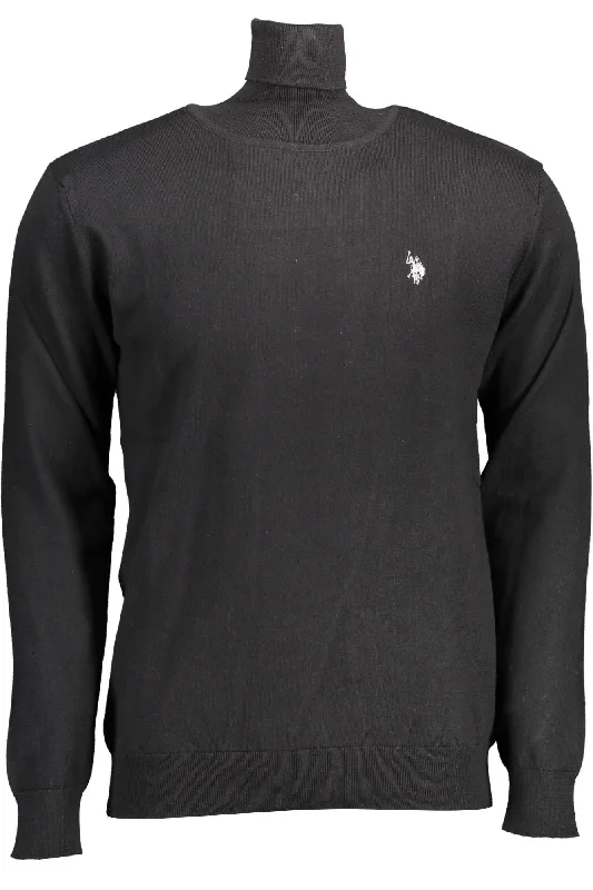 Men's designer sweater-U.S. POLO ASSN. Elegant Turtleneck Sweater with Logo Men's Embroidery