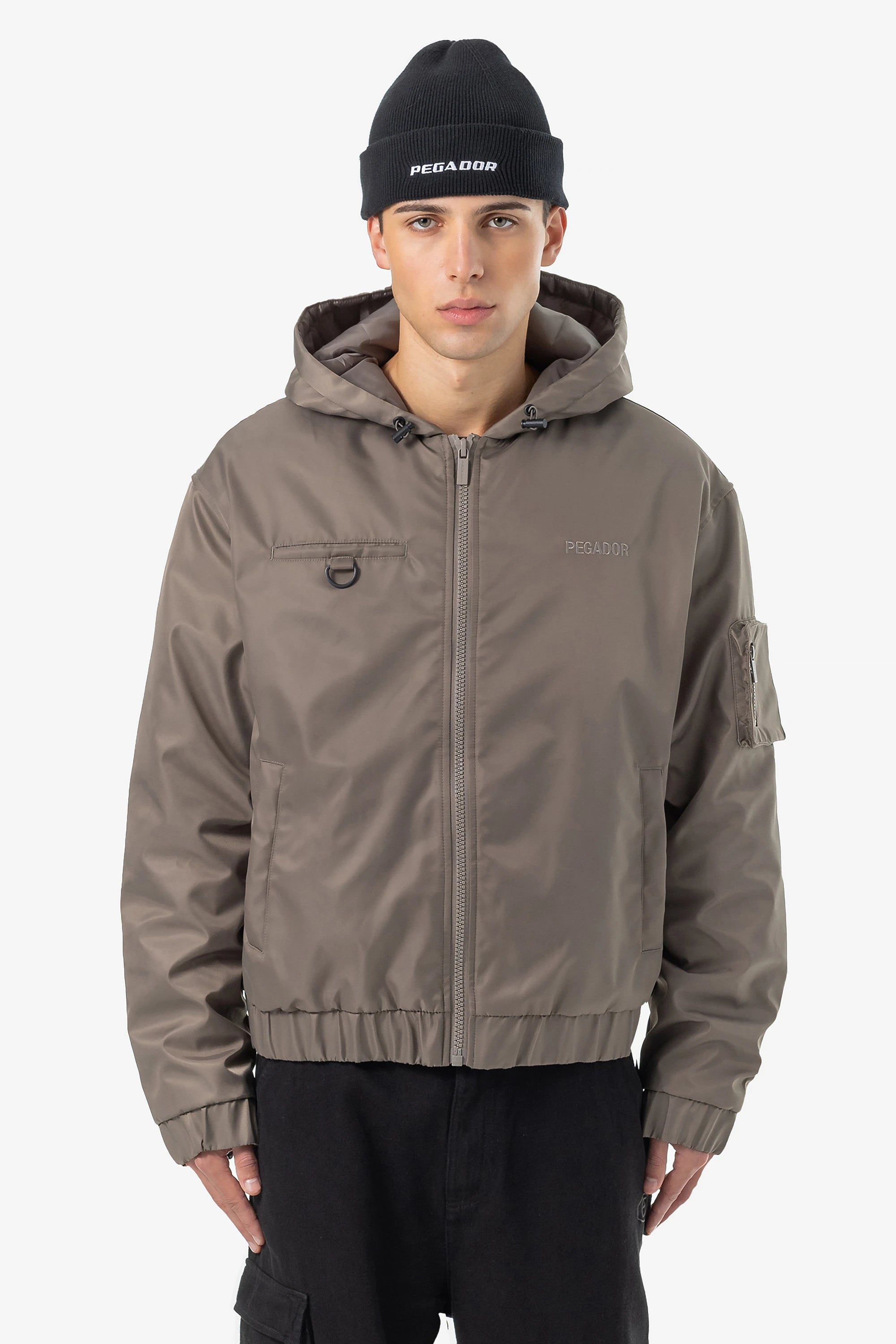 Men's comfortable jacket-Bensley Bomber Jacket Dust Brown