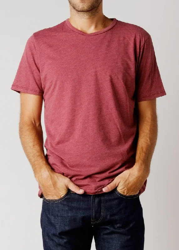 Men's lightweight performance t-shirt-Brooklyn Denim Co. Recycled Plastic Tee - Emu Berry