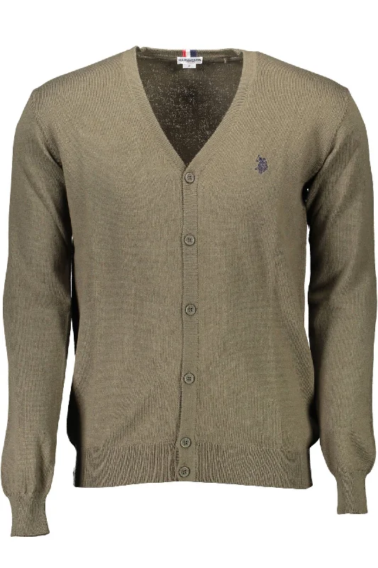 Men's premium sweater-U.S. POLO ASSN. V-Neck Cotton Cashmere Cardigan in Men's