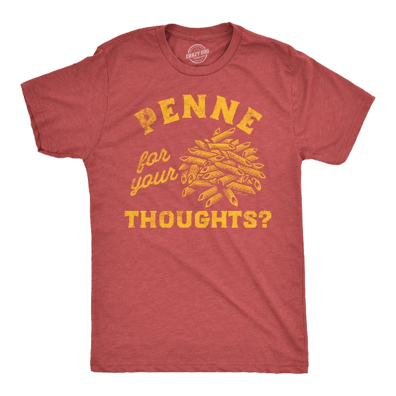 Men's performance wear t-shirt-Penne For Your Thoughts Men's T Shirt