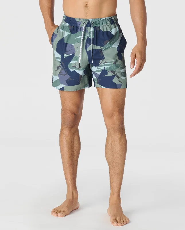 Men's naturally breathable shorts-Saylor Swim Fracture Camo