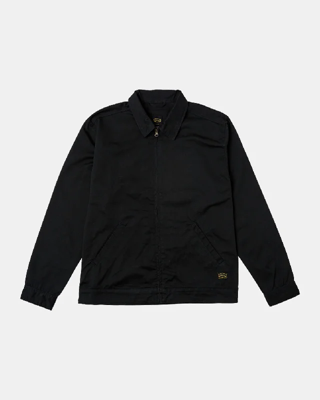 Men's sustainable jacket-Dayshift Twill Jacket - RVCA Black