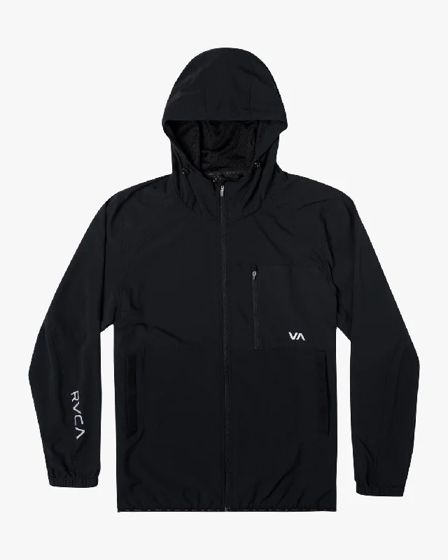 Men's versatile jacket-Yogger Zip-Up Hooded Jacket II - Black