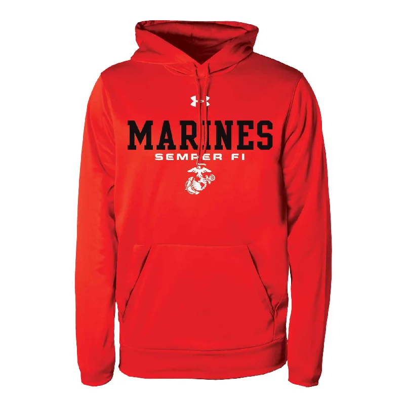 Men's wrinkle-free gym hoodie-UA Marines Semper Fi Hoodie