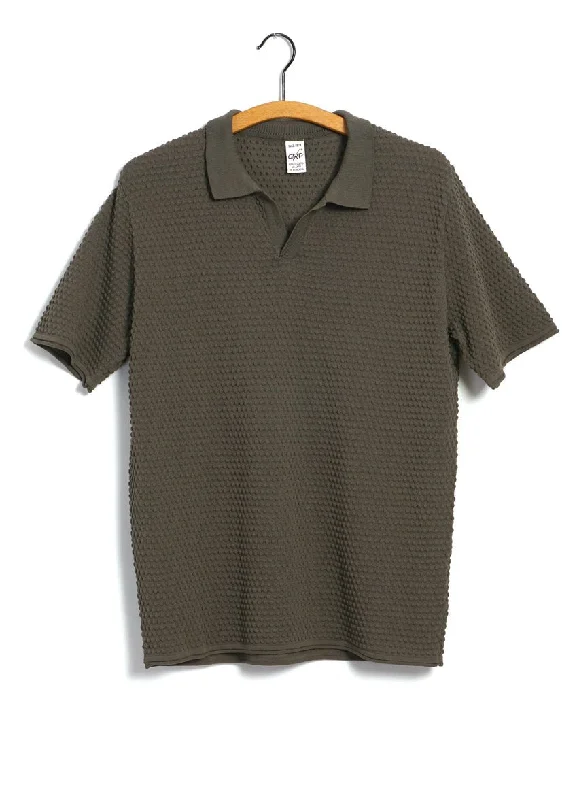 Men's comfortable office polo shirt-POLO | Short Sleeve Spot Knit Shirt | Green