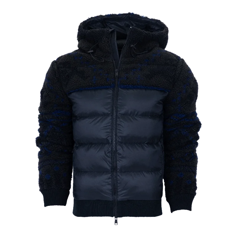 Men's modern jacket-Cody Sherpa Hybrid Hooded Jacket