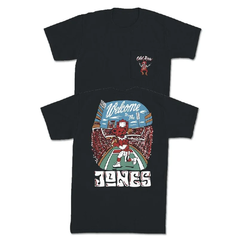 Men's casual streetwear t-shirt-Welcome to the Jones Pocket Tee