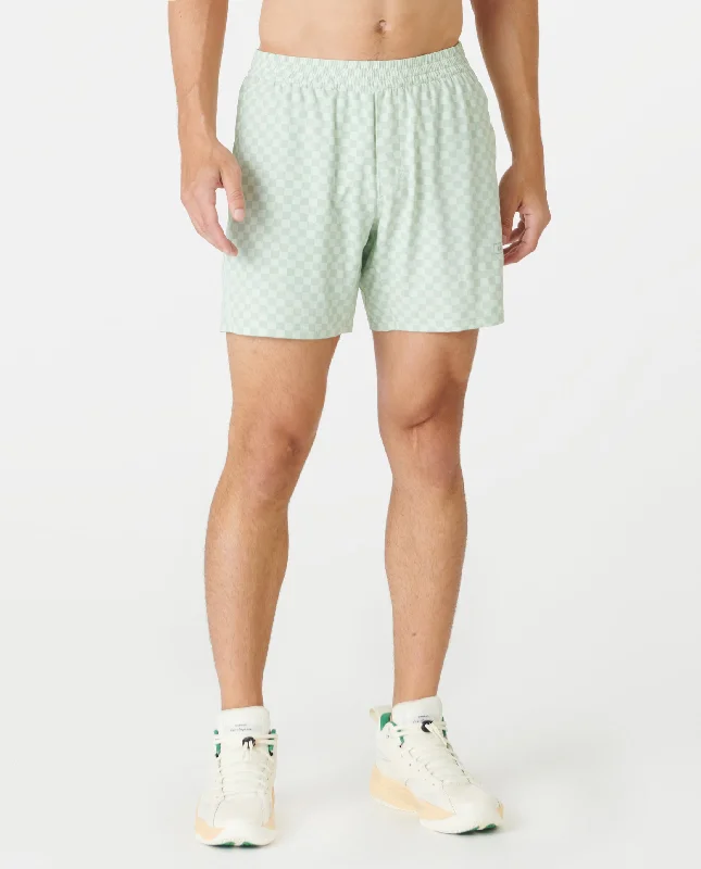 Men's gym-ready workout shorts-Bishop Short Dusty Sage Checker