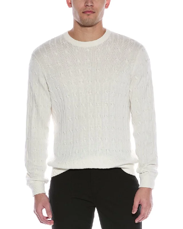 Men's ethical sweater-Alashan Cable Cashmere-Blend Crewneck Sweater