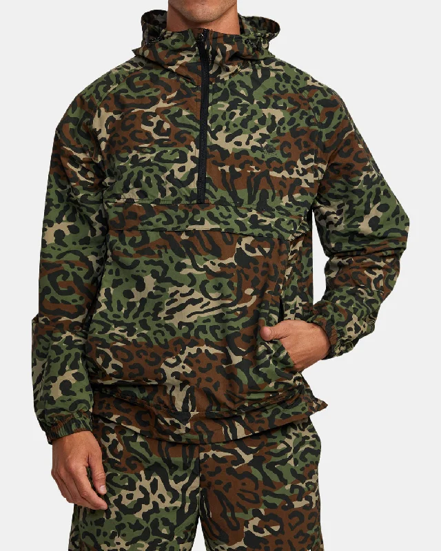 Men's organic jacket-VA Sport Outsider Packable Anorak Jacket - Animal Camo