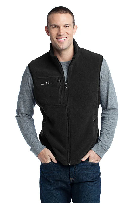 Eddie Bauer Mens Full Zip Fleece Vest - Black