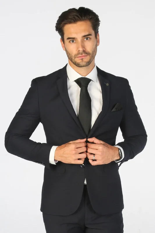 Men's performance jacket-Parker - Men's Navy Blazer