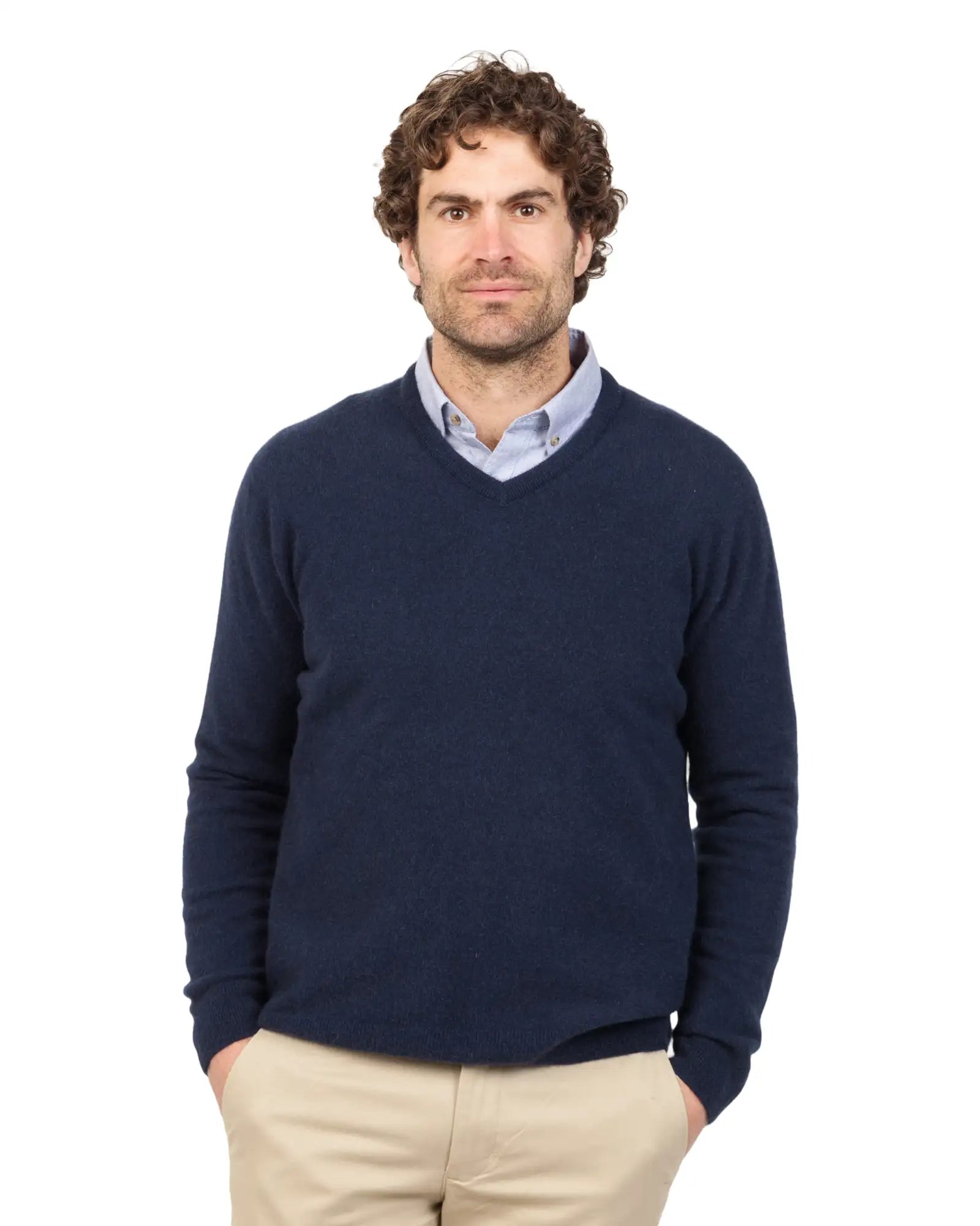 Men's streetwear knit-Twilight Men's Possum Merino Plain Sweater - NB121