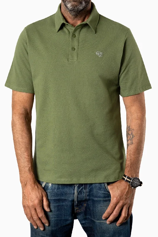 Men's quick-dry performance wear polo shirt-Polo Terrarium Moss