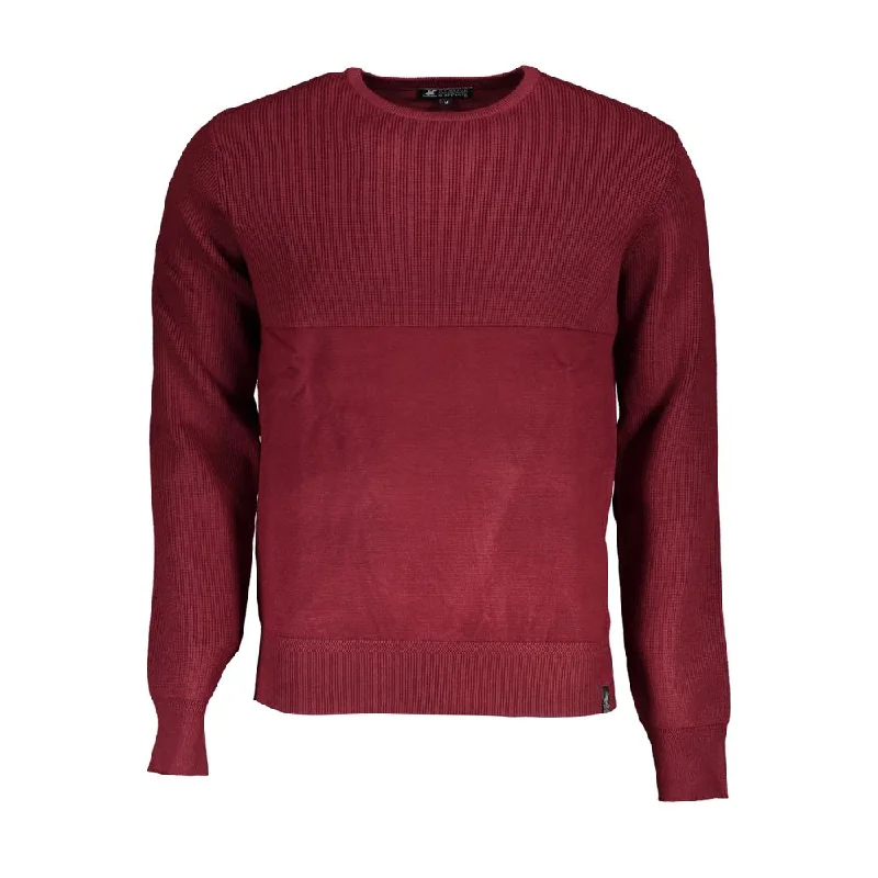 Men's spring knitwear-U.S. Grand Polo Elegant Crew Neck Contrast Men's Sweater