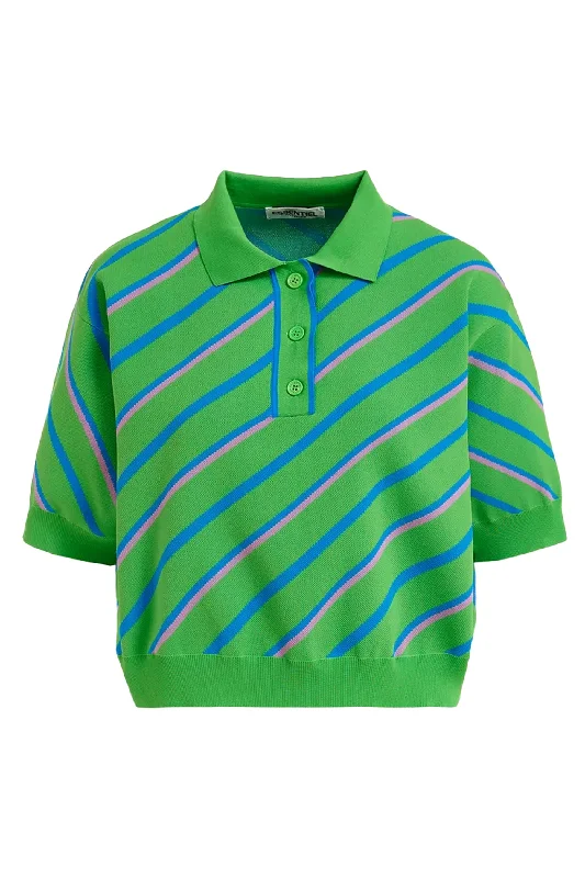 Men's weatherproof travel polo shirt-Essentiel Antwerp Farfalla Polo - Green