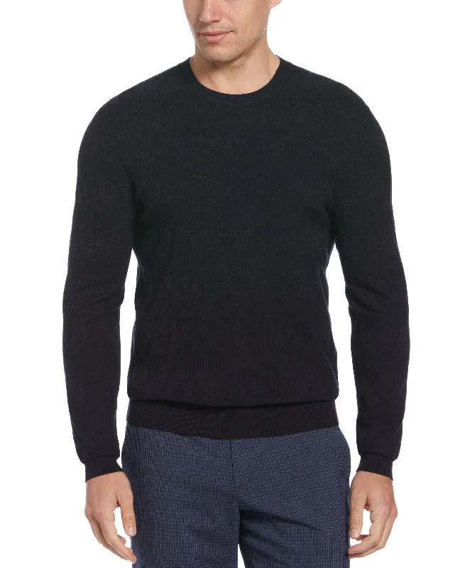 Men's anti-odor knitwear-Tech Knit Stitch Crew Neck Sweater