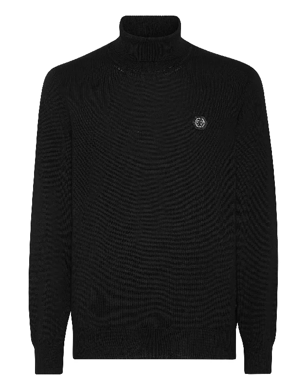 Men's streetwear knit-Turtleneck LS