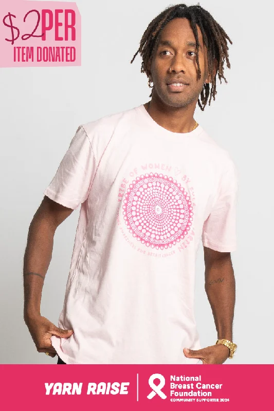 Men's fashion fit t-shirt-Tribe Of Women Circle Pink Cotton Crew Neck Unisex T-Shirt