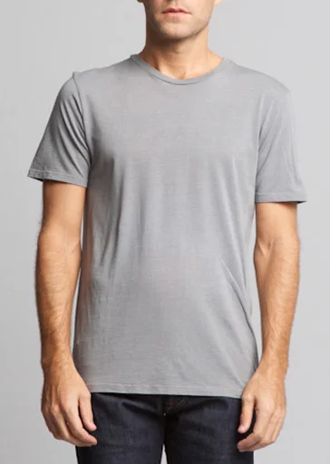 Men's premium fabric t-shirt-Brooklyn Denim Co. Organic Cotton Tee - Earl Grey