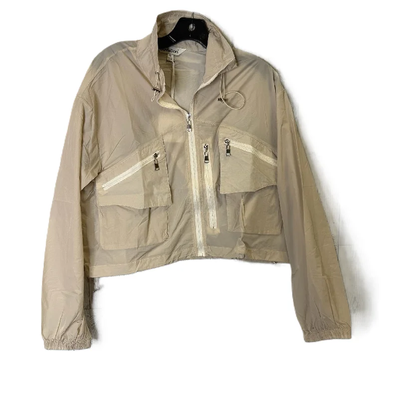 Men's eco-conscious jacket-Jacket Windbreaker By Davi & Dani In Beige, Size: M