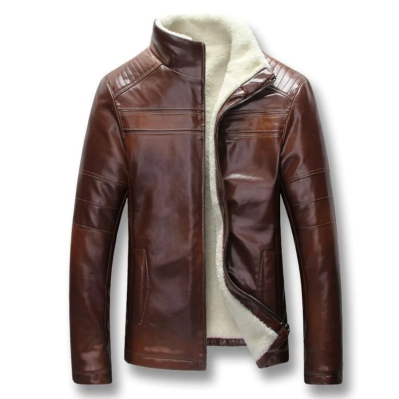 Men's high-performance jacket-Winter Jacket, Men's Leather Jacket, Slim Fit