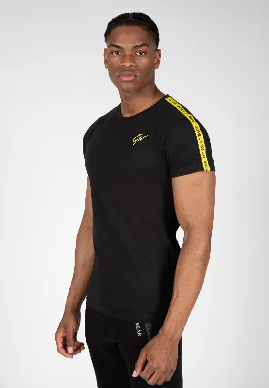 Men's high-quality t-shirt-Chester T-shirt - Black/Yellow