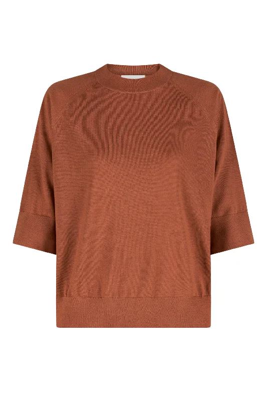 Men's knitwear-Tuan Rust Merino Wool Sweater