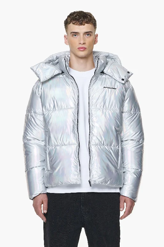 Men's weatherproof jacket-Margo Puffer Jacket Chrome