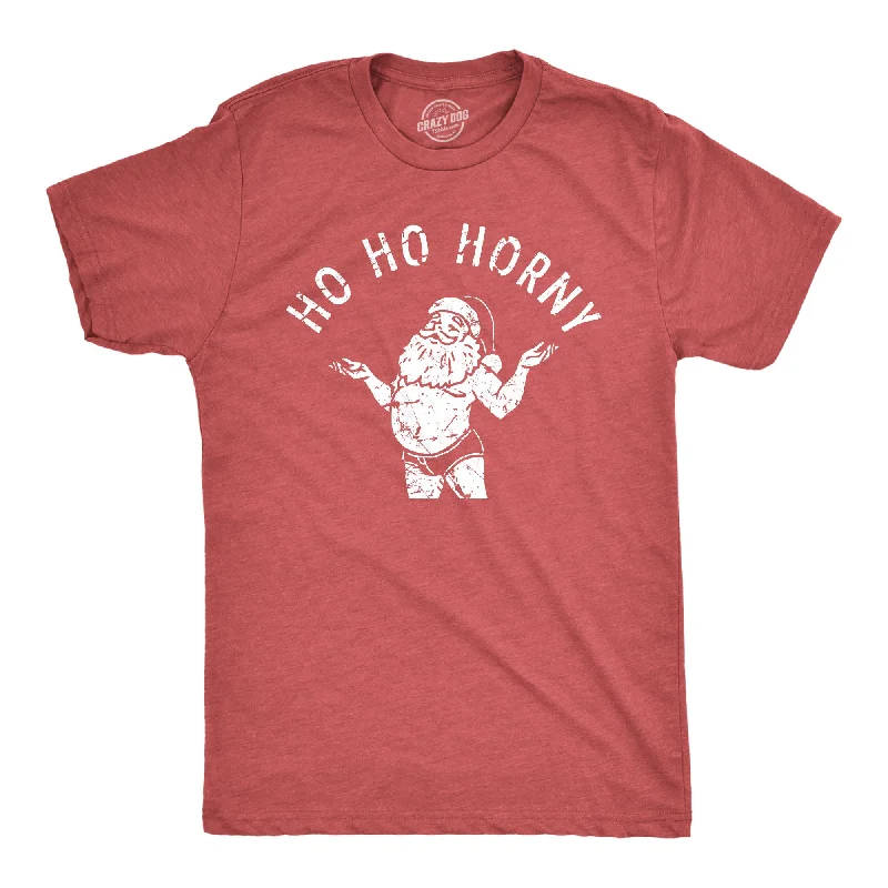 Men's organic jersey t-shirt-Ho Ho Horny Men's T Shirt