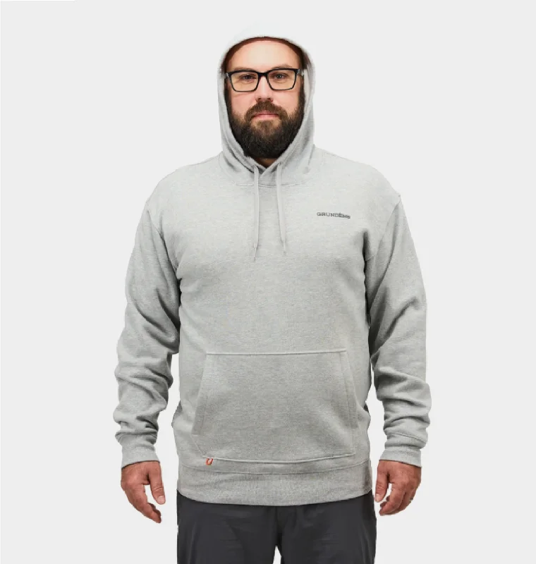 Men's organic cotton hoodie-Grundéns Men's Displacement DWR Boat Graphic Hoodie