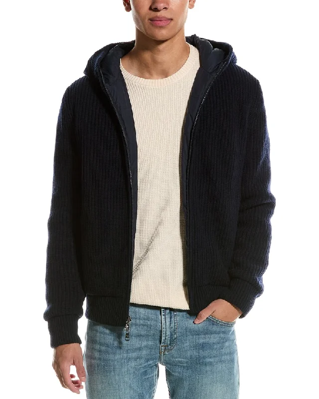 Men's waterproof sweater-Moncler Wool & Cashmere-Blend Down Cardigan