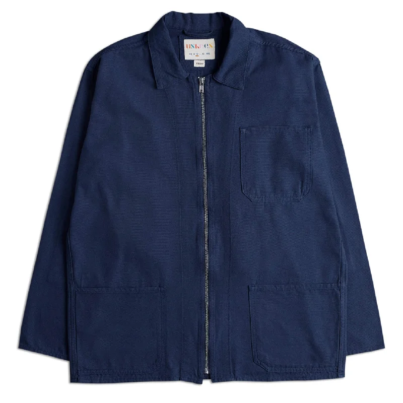 Men's eco-conscious jacket-Uskees Zip Front Jacket Midnight Blue