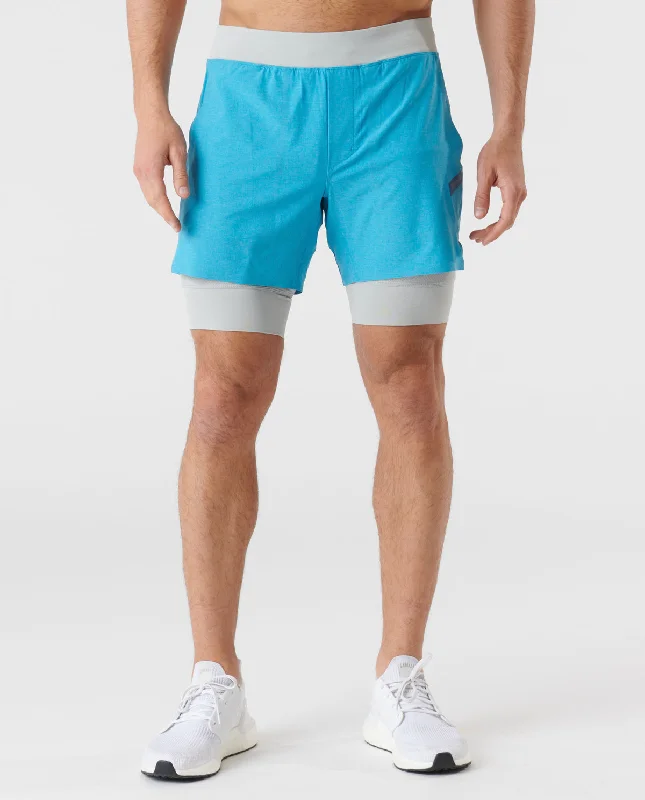 Men's eco-conscious casual shorts-Forum Short Lagoon Heather