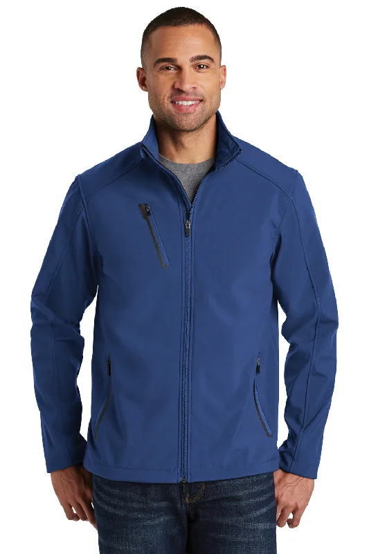 Men's fashion-forward jacket-Port Authority Mens Welded Wind & Water Resistant Full Zip Jacket - Estate Blue