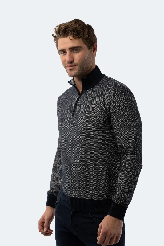 Men's summer sweatshirt-Navy Quarter Zip