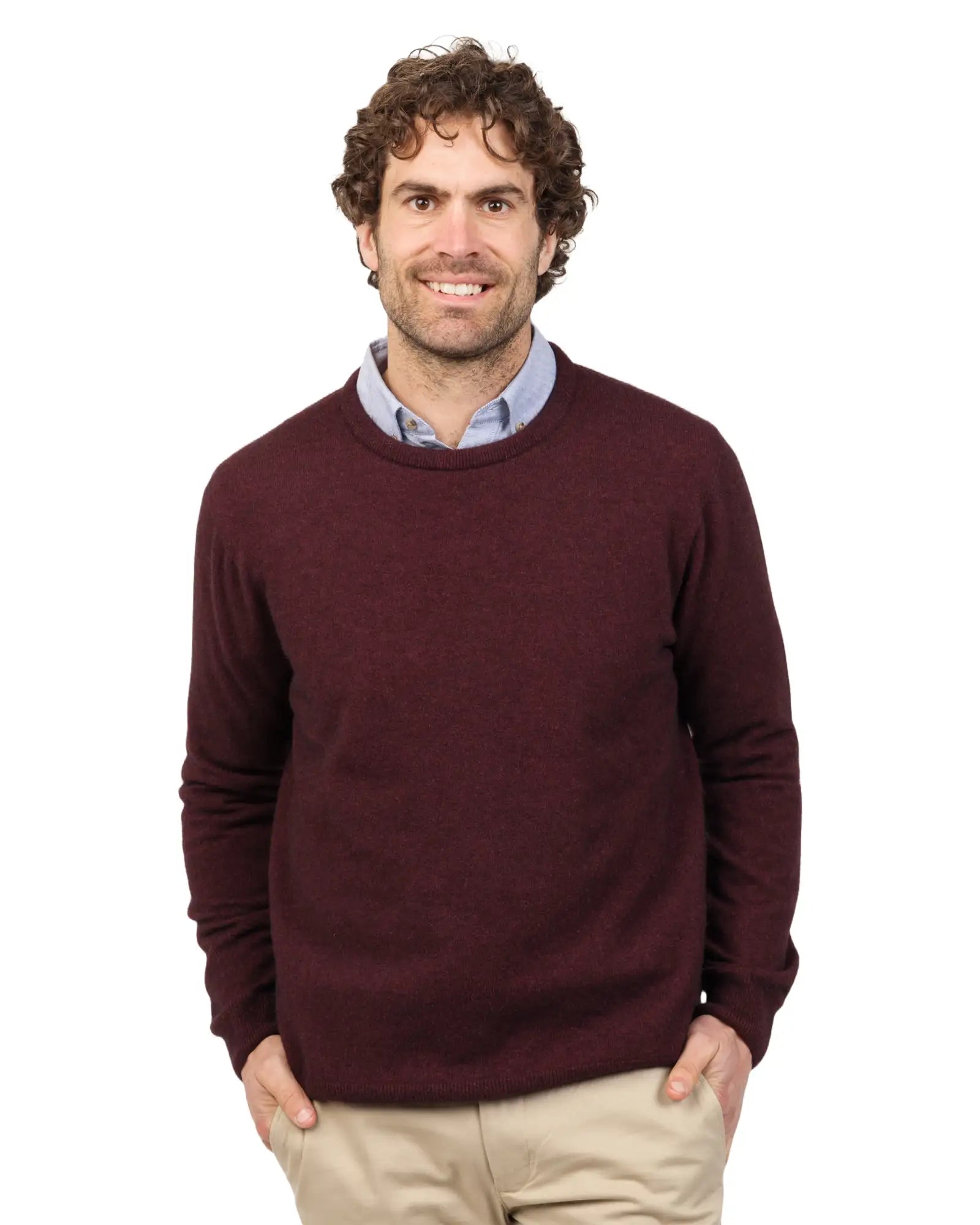 Men's outdoor knit-Shiraz Men's Possum Merino Crew Neck Sweater - NB120