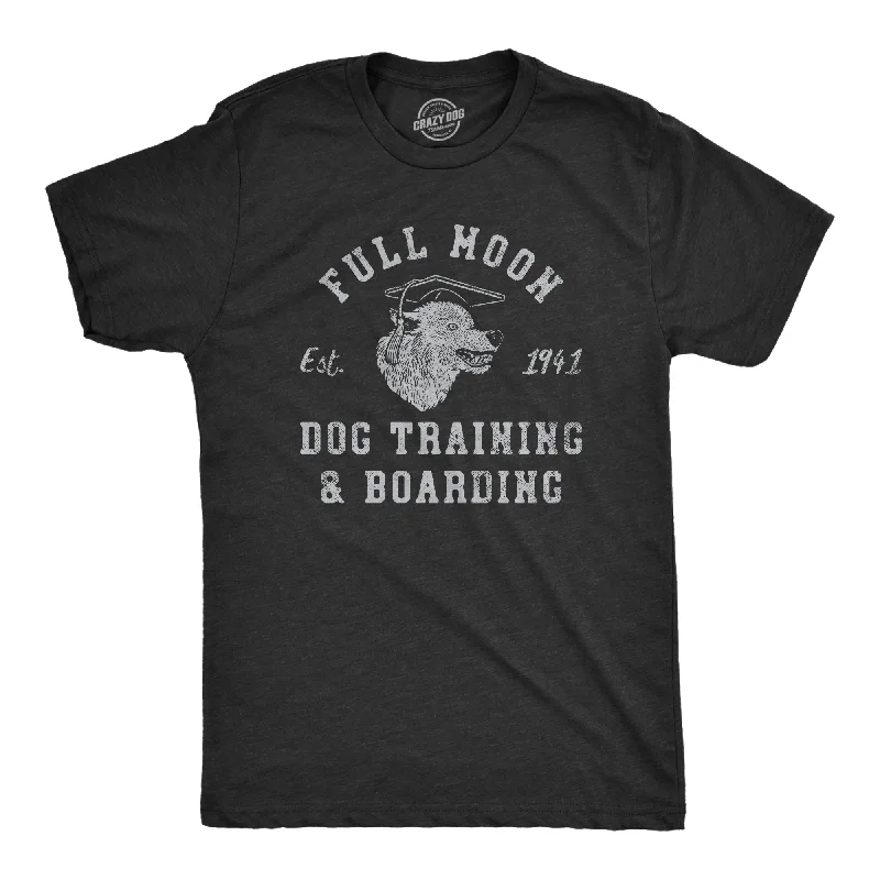 Men's eco-friendly active t-shirt-Full Moon Dog Training And Boarding Men's T Shirt