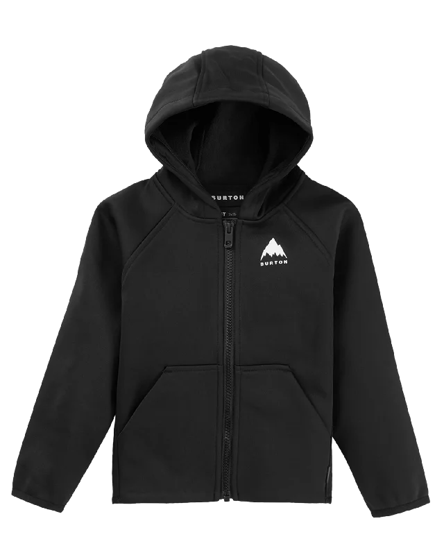 Men's luxury sweatshirt-Burton Toddlers' Crown Weatherproof Full-Zip Fleece - True Black