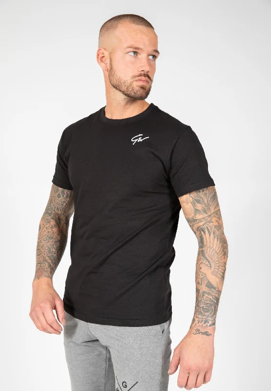 Men's sustainable cotton t-shirt-Johnson T-shirt - Black