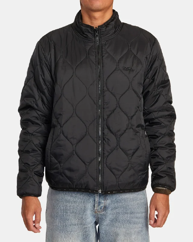 Men's comfortable jacket-Yukon Reversible Jacket - Black