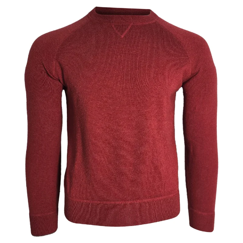 Men's adventure sweater-Brunello Cucinelli Knitted Sweater in Red Wool